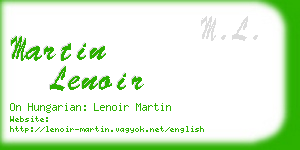martin lenoir business card